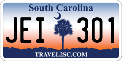 SC license plate JEI301