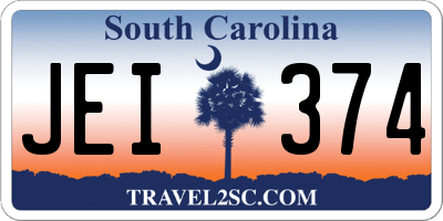 SC license plate JEI374