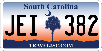 SC license plate JEI382