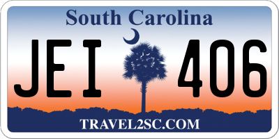 SC license plate JEI406