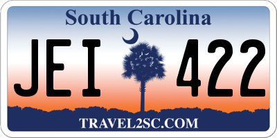 SC license plate JEI422