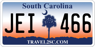SC license plate JEI466