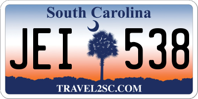 SC license plate JEI538