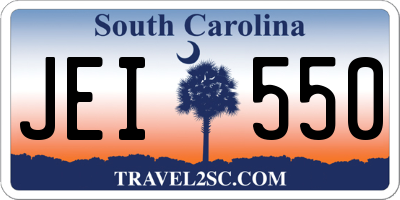 SC license plate JEI550