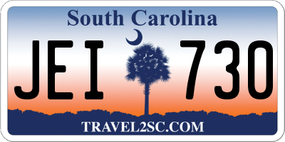 SC license plate JEI730