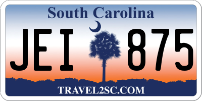 SC license plate JEI875