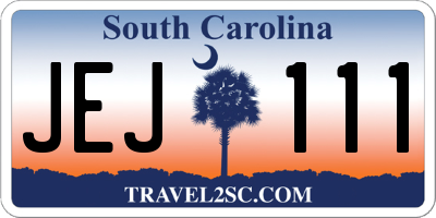 SC license plate JEJ111