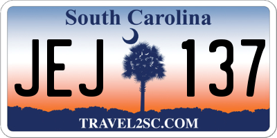 SC license plate JEJ137