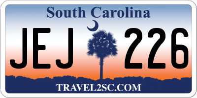 SC license plate JEJ226