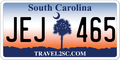 SC license plate JEJ465