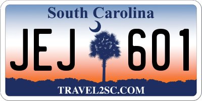 SC license plate JEJ601