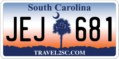 SC license plate JEJ681