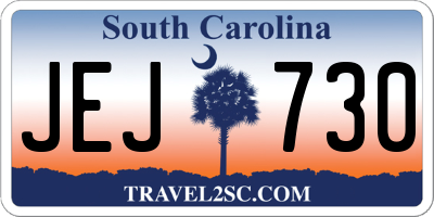 SC license plate JEJ730