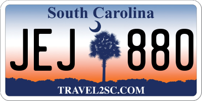 SC license plate JEJ880