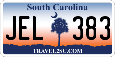 SC license plate JEL383