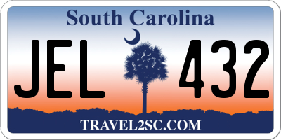 SC license plate JEL432