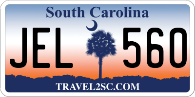 SC license plate JEL560
