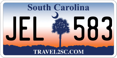SC license plate JEL583
