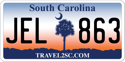 SC license plate JEL863