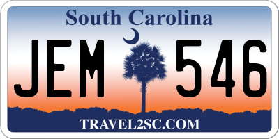 SC license plate JEM546