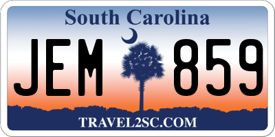 SC license plate JEM859