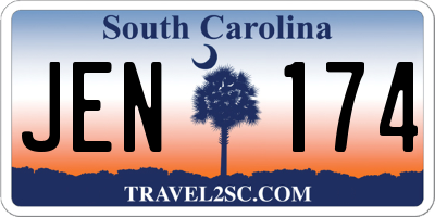 SC license plate JEN174