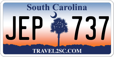 SC license plate JEP737
