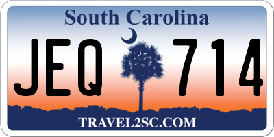 SC license plate JEQ714