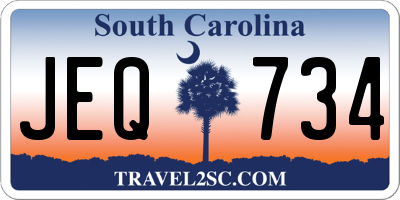 SC license plate JEQ734