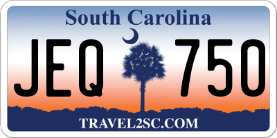 SC license plate JEQ750