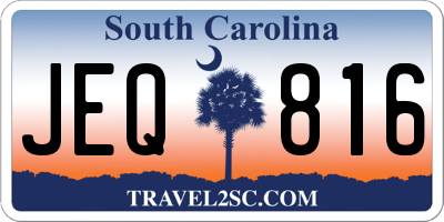 SC license plate JEQ816