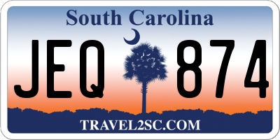 SC license plate JEQ874