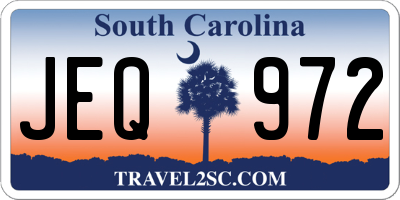 SC license plate JEQ972