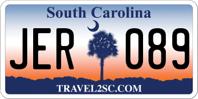 SC license plate JER089