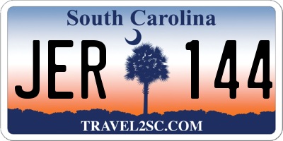 SC license plate JER144