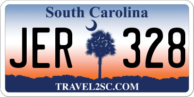 SC license plate JER328