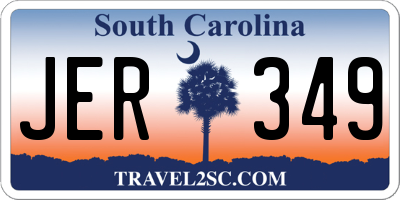 SC license plate JER349