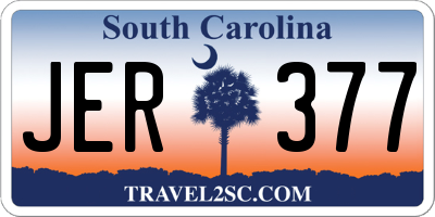 SC license plate JER377