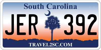 SC license plate JER392