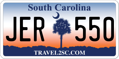 SC license plate JER550