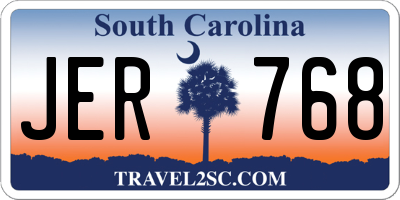 SC license plate JER768