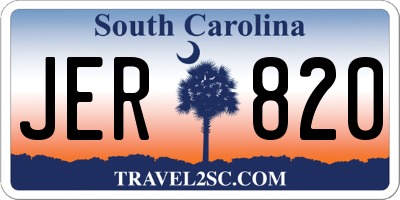 SC license plate JER820