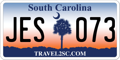 SC license plate JES073