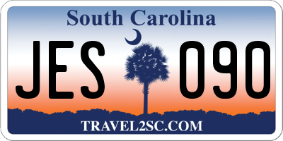 SC license plate JES090