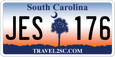 SC license plate JES176