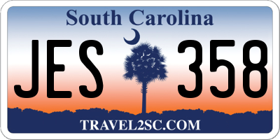 SC license plate JES358