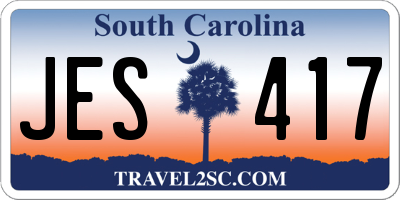 SC license plate JES417