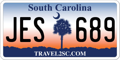 SC license plate JES689