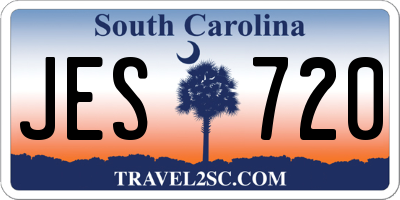 SC license plate JES720