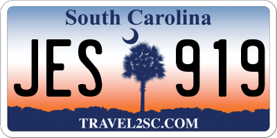 SC license plate JES919